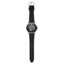 Emporio Armani Meccanico Skeleton Black Dial Black Leather Strap Watch For Men - AR60026